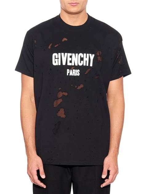 givenchy blk columbian tee with rib|Givenchy polo shirts.